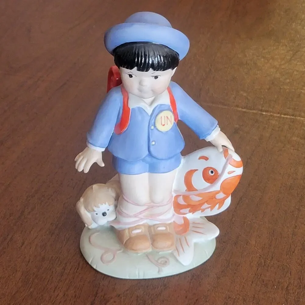 Vintage The United Nations UN Children Taro from Japan 1978 Porcelain